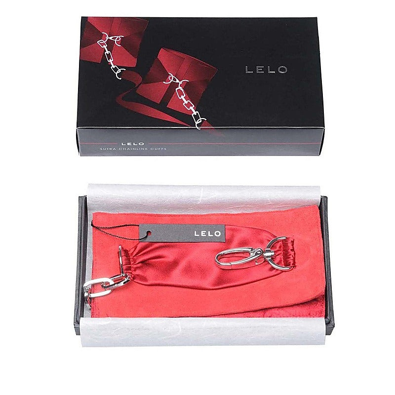 Lelo Sutra Chainlink Adult Cuffs with Silk and Suede Design - Cuffs And Restraints