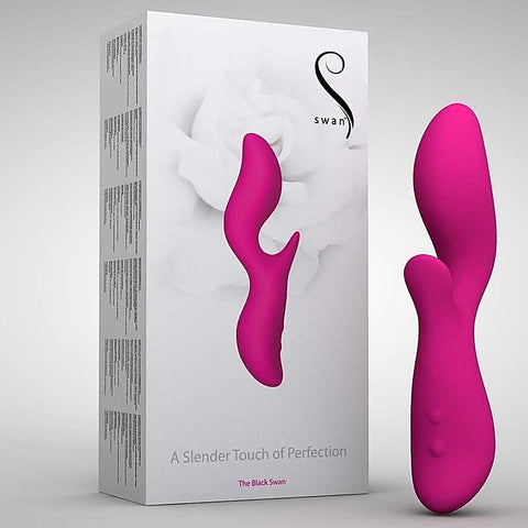 BMS Factory Swan 7 The Black Swan Seamless Silicone Delight G Spot Vibrator - Rabbit Vibrators
