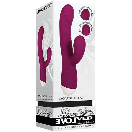 Double Tap Silicone Vibrator by Evolved - Rabbit Vibrators