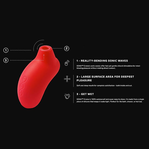 Lelo Diesel Sona Cruise Sonic Clitoral Massager with Cruise Control - Clit Ticklers and Pulsators
