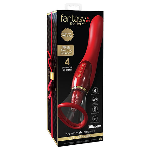 Pipedream Products Fantasy for Her Ultimate Pleasure 24K Gold Edition Vibrator - Clit Ticklers and Pulsators