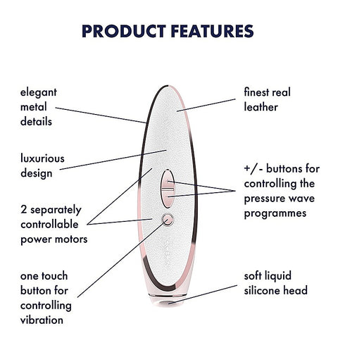 Prêt-à-Porter Luxury Silicone Clitoral Massager by Satisfyer - Clit Ticklers and Pulsators