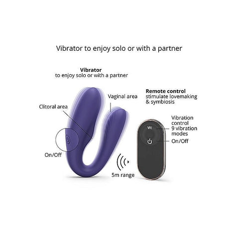 Love To Love Match Up Dual Stimulation Couples Vibrator with Remote Control - Remote Control Vibrators