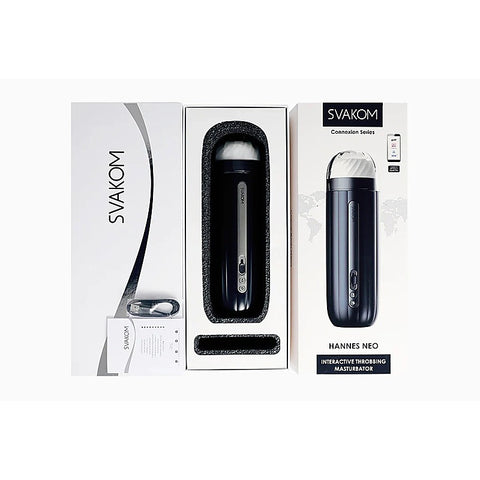 Hannes Neo Interactive Throbbing Mens Masturbator by Svakom - Luxury Sex Toys