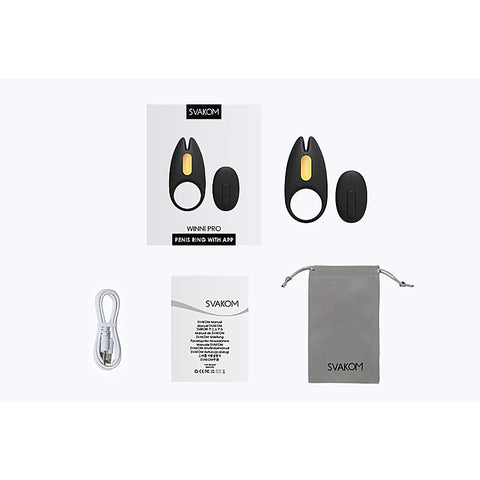 Winni 2 App Controlled Vibrating Male Cock Ring by Svakom - Cock Rings