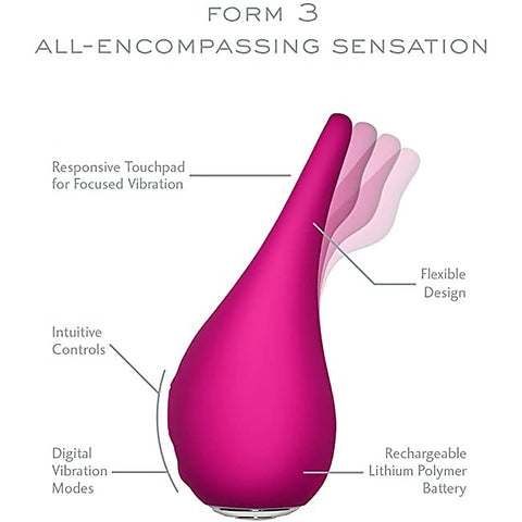 Form 3 Waterproof Rechargeable Vibrator by JimmyJane - Clit Ticklers and Pulsators