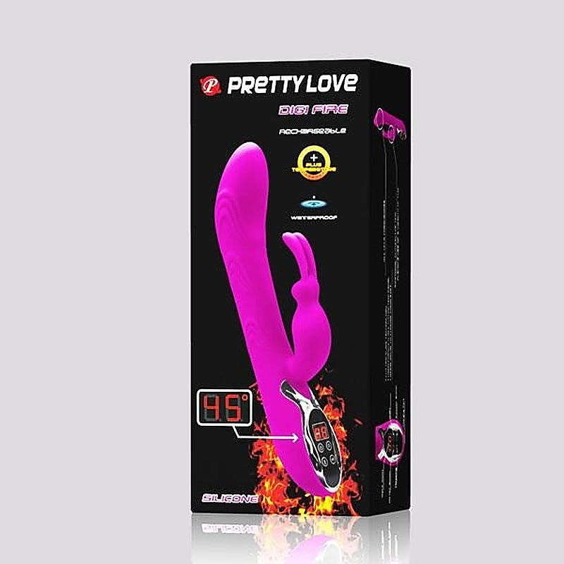 Baile Digi Fire Vibrator with Heating Function and Dual Stimulation - Rabbit Vibrators