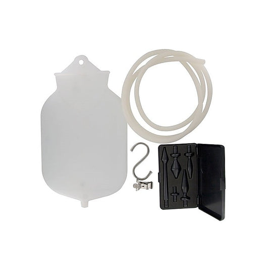 Cleanstream White Premium Silicone Enema Set by XR Brands - Anal Cleansing