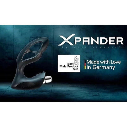 XPANDER X4+ Deep Black Solo Fit Options Expandable Prostate Massager - Prostate Toys