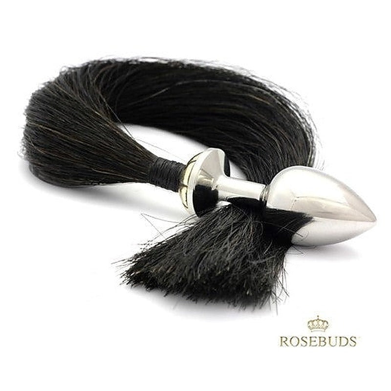 Tailbud M Natural Horse Hair by Rosebuds Jewelry - Steel Sex Toys