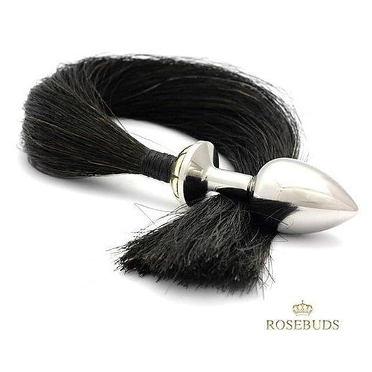 Tailbud XL Natural Horse Hair by Rosebuds Jewelry - Steel Sex Toys