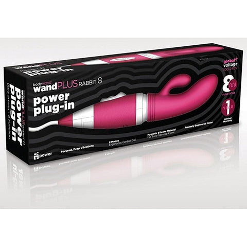 Xgen Products Bodywand wandPlus Rabbit 8 Power Plug in Dual Stimulation - Rabbit Vibrators
