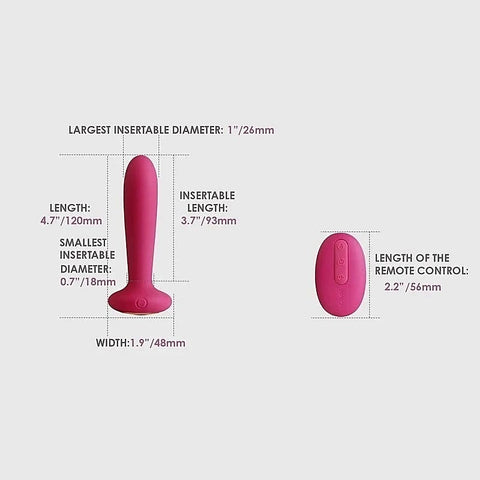 Svakom Primo Warming Plug Vibrator with Heating Core and Remote Control - Prostate Toys