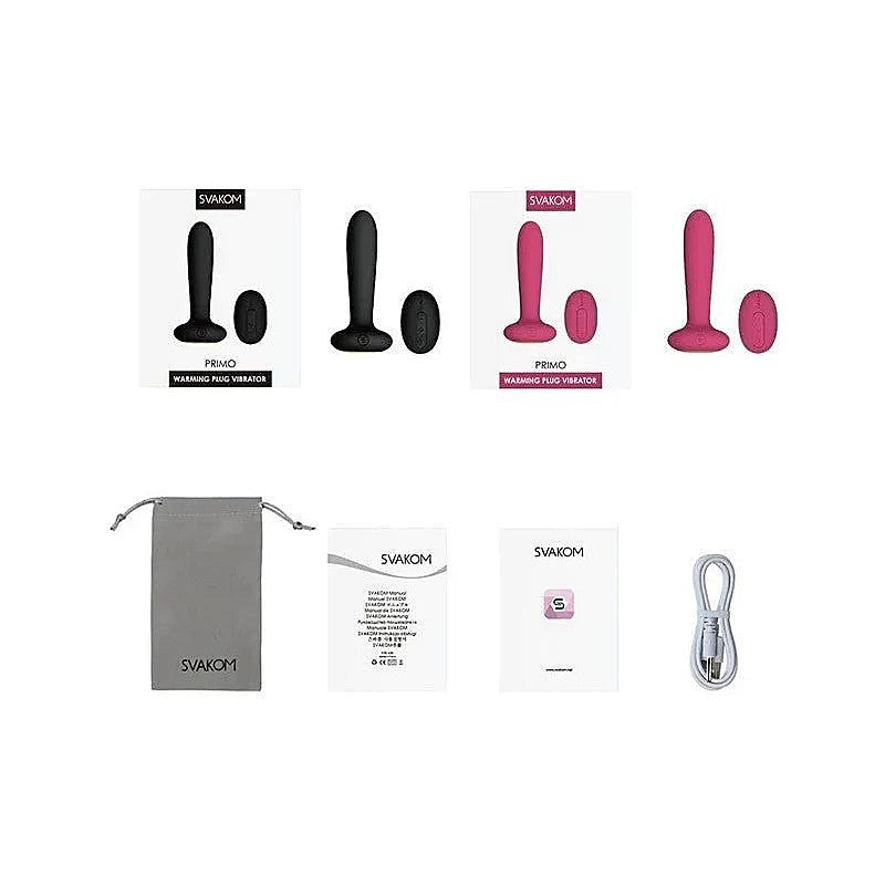 Svakom Primo Warming Plug Vibrator with Heating Core and Remote Control - Prostate Toys