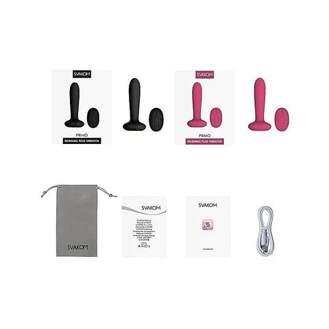 Svakom Primo Warming Plug Vibrator with Heating Core and Remote Control - Prostate Toys