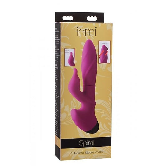 Spiral 10X Rotating Silicone Rabbit Vibrator by XR Brands - Rabbit Vibrators