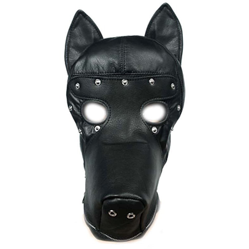 Leather Dog Hood by BDStyle - Bondage Hoods