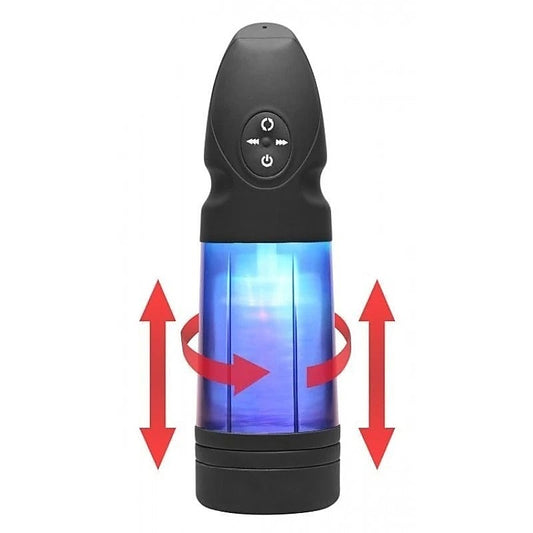 Strobe Multi Function Rechargeable Stroker by XR Brands - Masturbators and Strokers