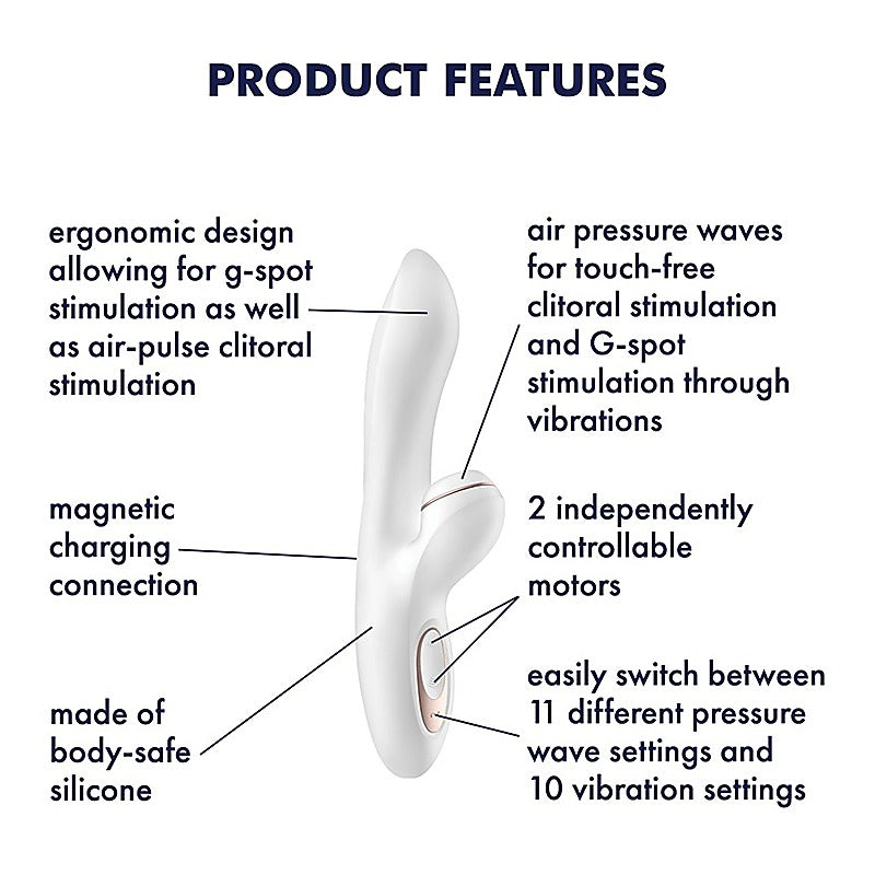 Pro Multi Functions G Spot Rabbit Vibrator by Satisfyer - Clit Ticklers and Pulsators