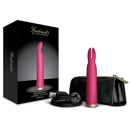 Rechargeable Rabbit Bullet Pink by Fredericks of Hollywood - Rabbit Vibrators