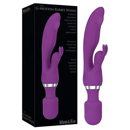 The G-Motion Rabbit Wand by Adam & Eve Sextoys - Rabbit Vibrators