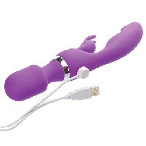 The G-Motion Rabbit Wand by Adam & Eve Sextoys - Rabbit Vibrators