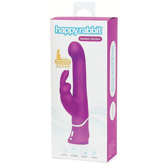 Happy Rabbit Rechargeable Beaded Vibrator by Love Honey - Rabbit Vibrators