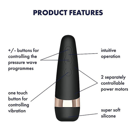 Pro 3 Air Pulse Stimulator With Vibration by Satisfyer - G-Spot Vibrators