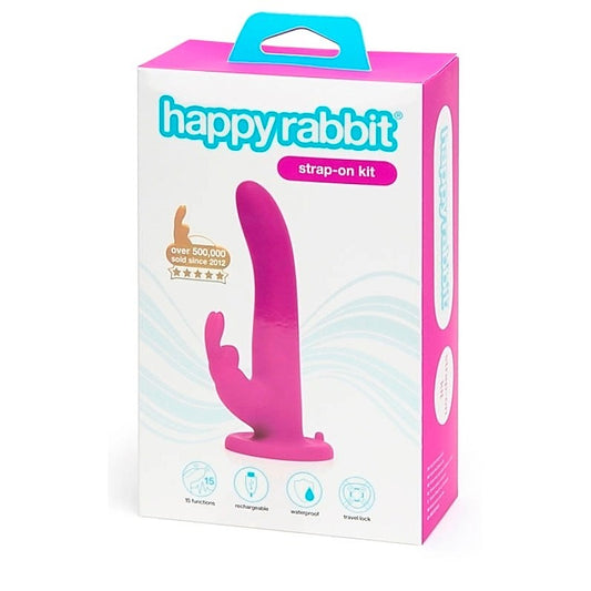 Happy Rabbit Vibrating Strap-On Harness Set by Love Honey - Strap On Sextoys