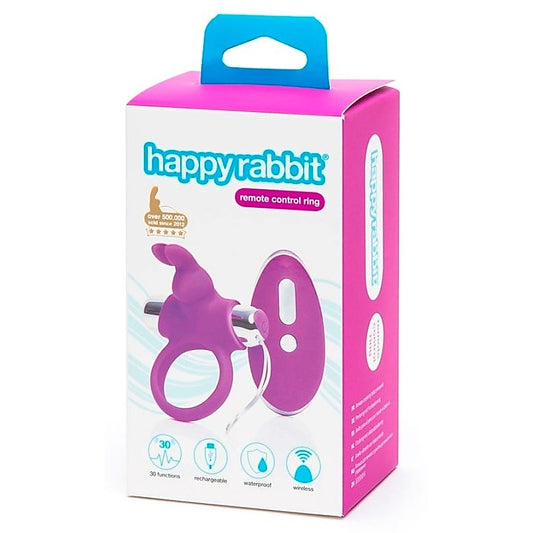 Happy Rabbit Remote Control Cock Ring by Love Honey - Remote Control Vibrators