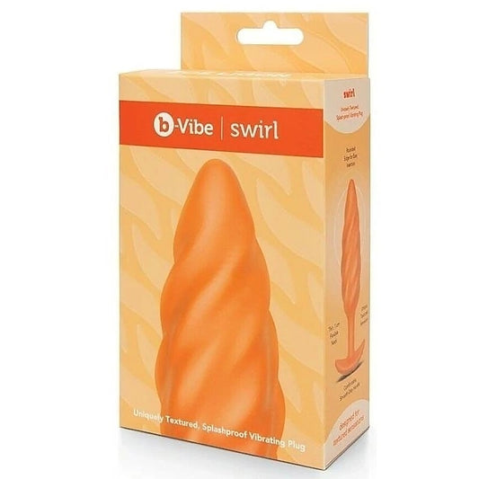 Swirl Texture Vibrating Plug by B-Vibe - Butt Plugs