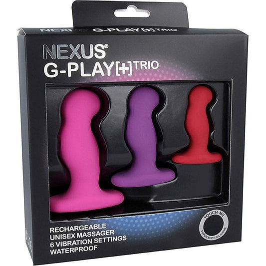 G-Play + Trio Silicone Vibrator Set by Nexus - Luxury Sex Toys