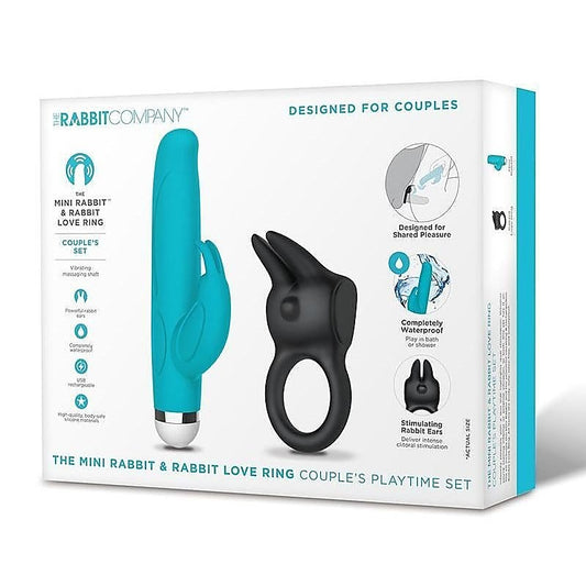 Mini Rabbit and Rabbit Cock Ring Couples Playtime Set - Sex Kits