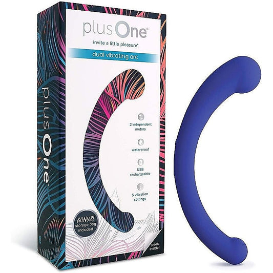 Dual Vibrating Arc G-Spot Massager by PlusOne - Waterproof Vibrators