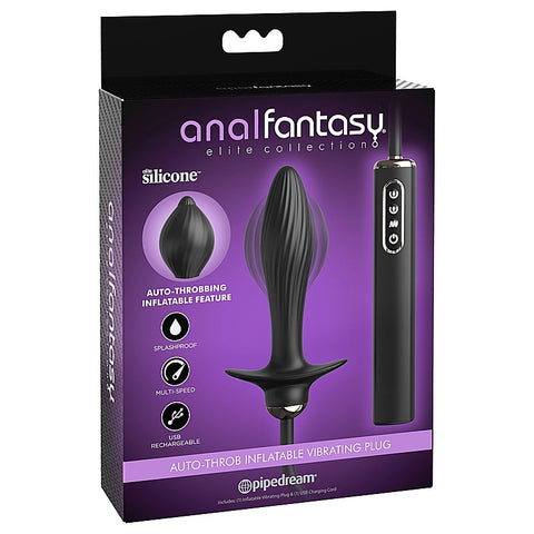 Pipedream Products Anal Fantasy Auto Throb Inflatable Vibrating Butt Plug - Inflatable Dildos and Vibrators