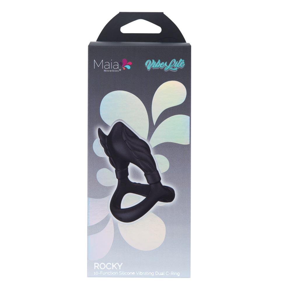 Maia ROCKY USB Rechargeable Vibrating Cock & Balls Ring - - Vibrating Cock Rings