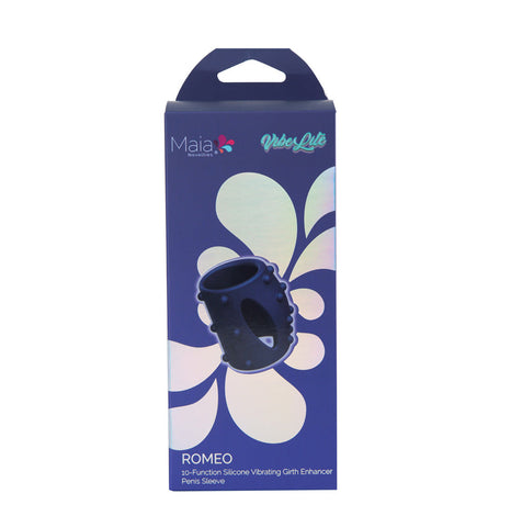 Maia Romeo Vibrating Rechargeable Girth Enhancer Sleeve - Penis Sleeves and Extenders