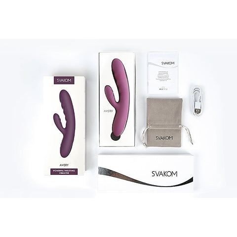 Avery Deep Thrusting Rabbit Vibrator by Svakom - Rabbit Vibrators