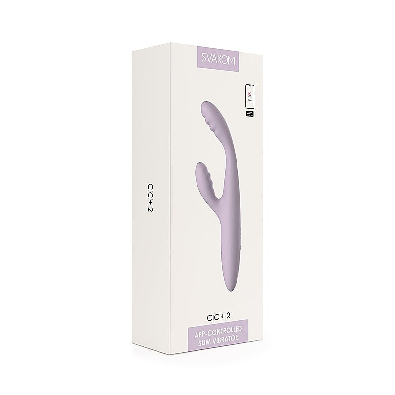 Cici+ 2 App-Controlled Slim Rabbit Vibrator by Svakom - Rabbit Vibrators