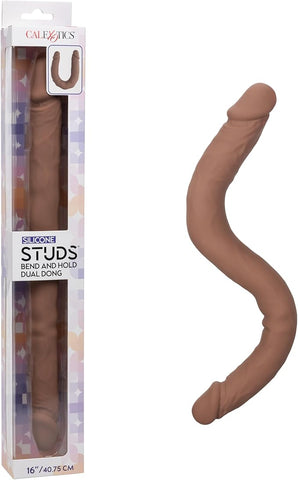 CalExotics Silicone Studs 16 Inch Bend And Hold Dual Dong - Double Ender