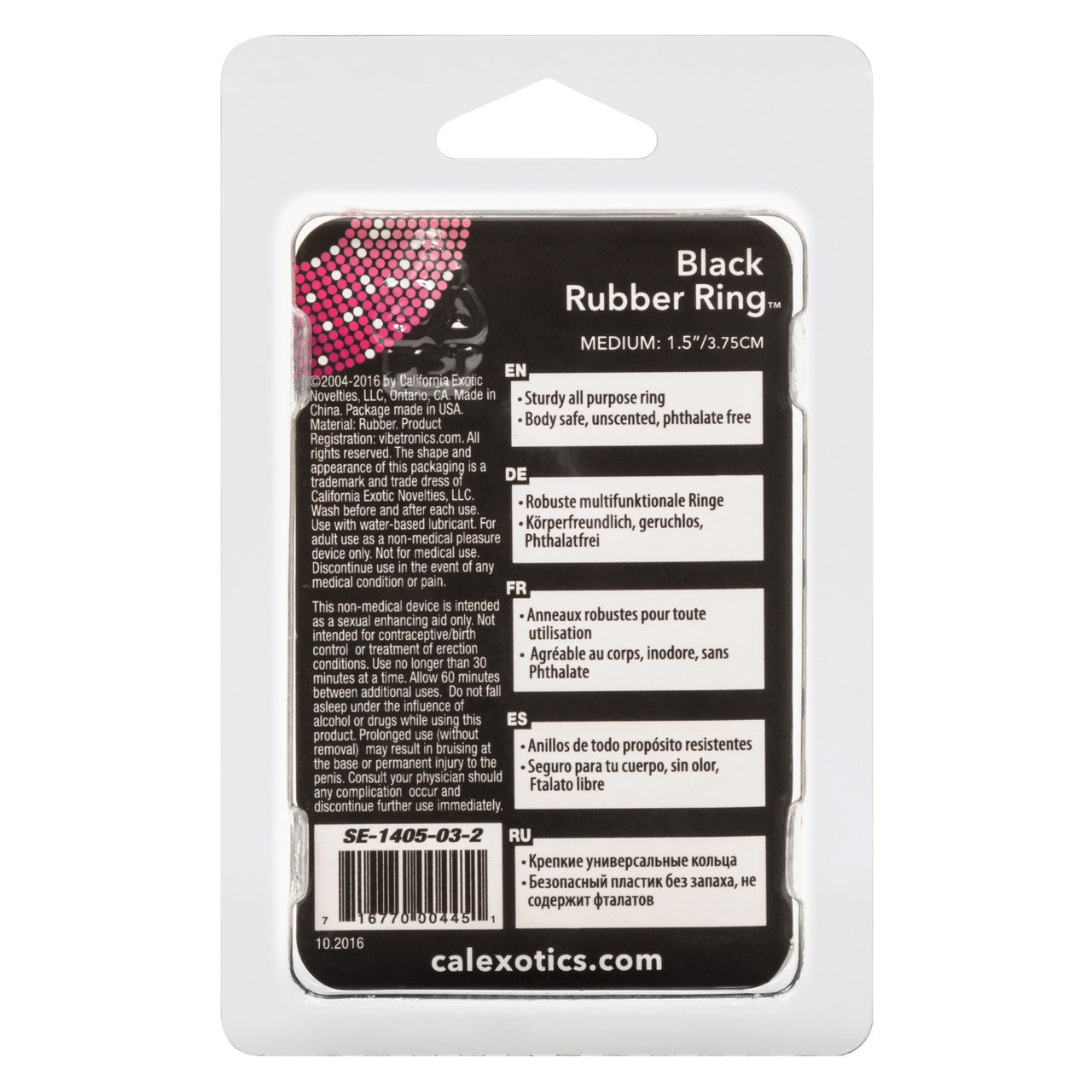 California Exotics Stretchy Mens Rubber Cock Ring Black - - Stretchy Cock Rings