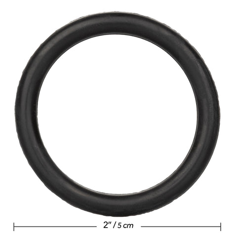 California Exotics Stretchy Mens Rubber Cock Ring Black - Stretchy Cock Rings