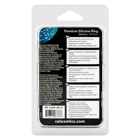 California Exotics Premium Silicone Cock Ring Medium - Stretchy Cock Rings