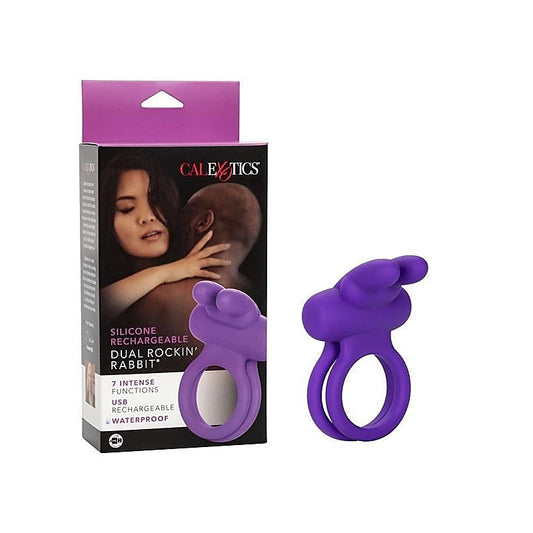 Rechargeable Rockin Rabbit Enhancer by California Exotics - Vibrating Cock Rings