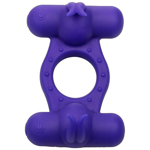 Triple Orgasm Enhancer Cock Ring by California Exotics - Vibrating Cock Rings
