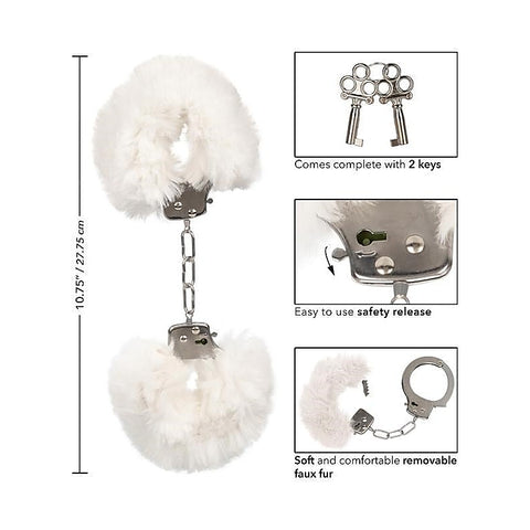 Ultra Fluffy Furry BDSM Play Cuffs by California Exotics - Cuffs and Restraints