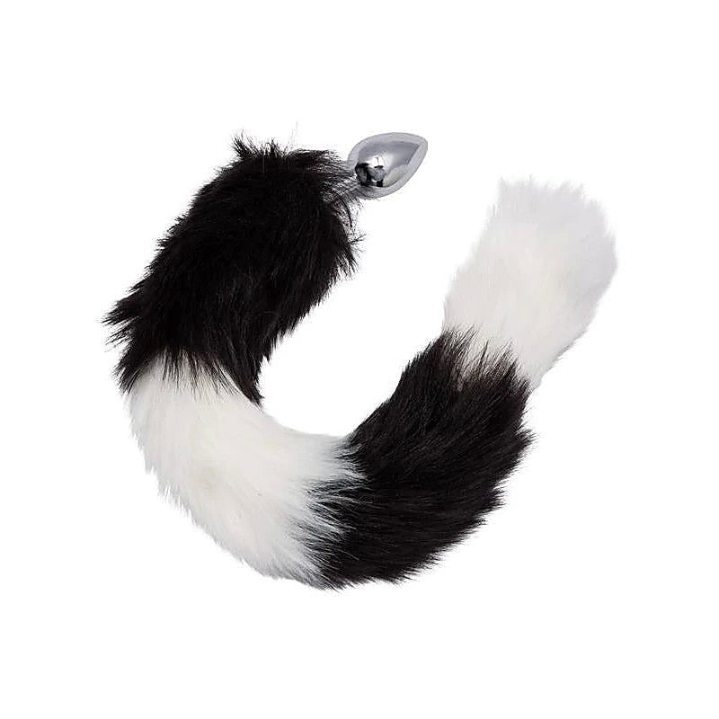 Running Wild Black and White Metallic Anal Probe - Butt Plugs