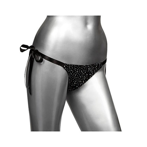 Radiance Side-Tie Rhinestone Mesh Panties - G-Strings, Panties and Shorts