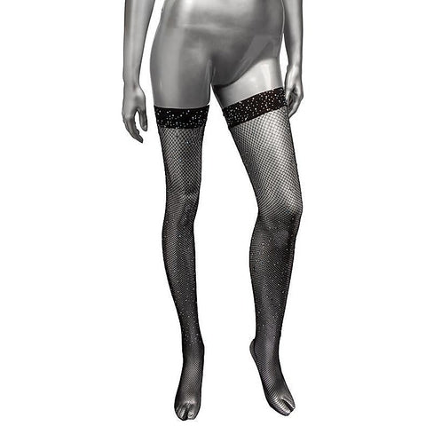 Radiance Plus Size Stretchy Thigh High Stockings - Fishnet and Thigh Highs