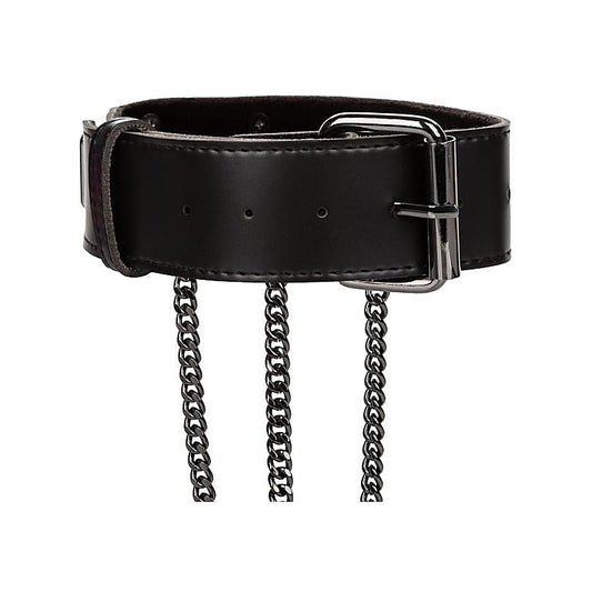 Multi Chain BDSM Collar Harness by California Exotics - Collars and Leads